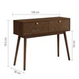 Herringford Console Table - 2 Drawer - Chevron - Walnut