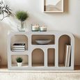 Geo White Console Table - Geometric Design
