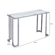 Aamari Console Table - White Marble and Chrome