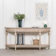 Acacia Wood Curved Console Table - Large