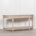 Acacia Wood Curved Console Table - Large
