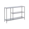 Acero Metal Console Table - Grey