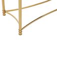 Ackley Console Table - Black Glass - Gold Legs