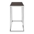Ackley Console Table - Black Glass - Silver Legs