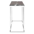 Ackley Console Table - Black Marble - Silver Legs