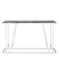 Ackley Console Table - Black Marble - Silver Legs