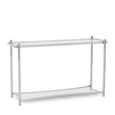 Ackley Console Table - Clear Glass - Silver Legs