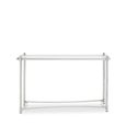 Ackley Console Table - Clear Glass - Silver Legs