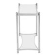 Ackley Console Table - Clear Glass - Silver Legs