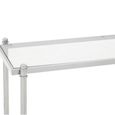 Ackley Console Table - Clear Glass - Silver Legs
