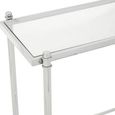 Ackley Console Table - Clear Glass - Silver Legs