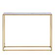 Alisma Console Table - White Marble and Gold Metal
