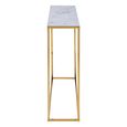 Alisma Console Table - White Marble and Gold Metal