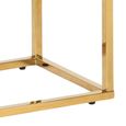 Alisma Console Table - White Marble and Gold Metal - with Shelf
