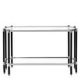 Allessi Console Table - Clear Glass and Chrome - Oval