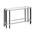 Allessi Console Table - Clear Glass and Chrome - Oval