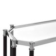 Allessi Console Table - Clear Glass and Chrome - Oval