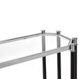 Allessi Console Table - Clear Glass and Chrome - Oval