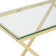 Allure Console Table - Clear Glass - Gold Inverted Prism Base