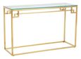 Allure Console Table - Glass - Brushed Gold Base