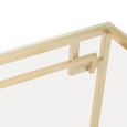 Allure Console Table - Glass - Brushed Gold Base