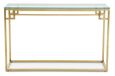 Allure Console Table - Glass - Brushed Gold Base