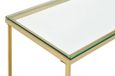 Allure Console Table - Glass - Gold Cross Base