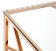 Allure Console Table - Glass - Rose Gold Geometric Base