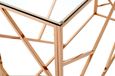 Allure Console Table - Glass - Rose Gold Geometric Base