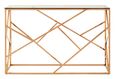 Allure Console Table - Glass - Rose Gold Geometric Base