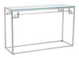 Allure Console Table - Glass - Silver Base