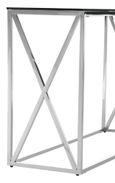 Allure Console Table - Glass - Silver Cross Base