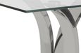 Allure Console Table - Glass - Silver Curved Base