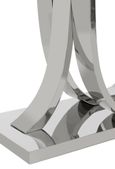 Allure Console Table - Glass - Silver Curved Base