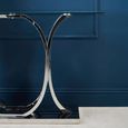 Allure Console Table - Glass - Silver Curved Base