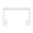 Allure Console Table - White Marble - Chrome Angled Legs
