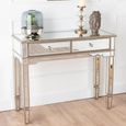 Antoinette Mirrored Champagne Trim Console Table