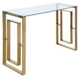 Apex Console Table - Clear Glass and Gold