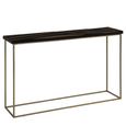 Aris Console Table - Black Acacia Wood with Gold Base