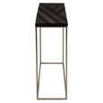 Aris Console Table - Black Acacia Wood with Gold Base