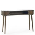Arya Ribbed Dark Oak Console Table