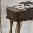 Arya Ribbed Dark Oak Console Table