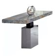 Athena Console Table - Marble with Stainless Steel Base - Variation Available