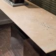Athena Console Table - Marble with Stainless Steel Base - Variation Available