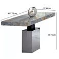 Athena Console Table - Marble with Stainless Steel Base - Variation Available