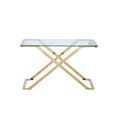 Axel Console Table - Clear Glass and Gold Metal