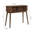 Axel Curved Console Table - Walnut Fluted