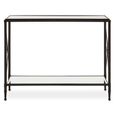 Axis Console Table - Clear Glass with Black Metal