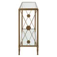 Axis Console Table - Clear Glass with Gold Metal
