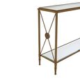 Axis Console Table - Clear Glass with Gold Metal